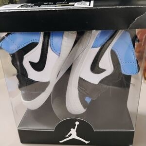 Jordan Blue and Black High-Top Booties